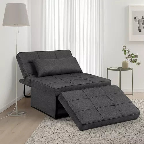 Sofá-Cama 4 em 1 Dobrável – Design Moderno, Ajustável e Versátil em Linho Respirável