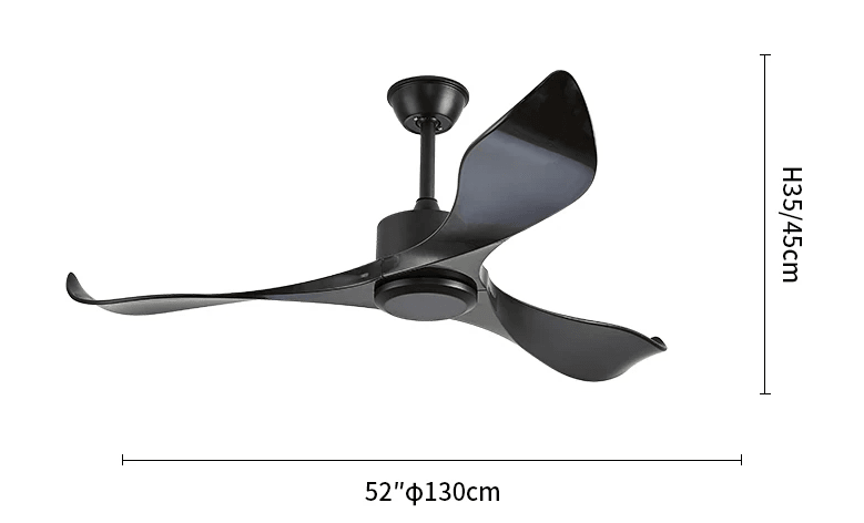 Ventilador de teto moderno Estilo Industrial com controle remoto - ZenithBreeze UrbanWind Elite Edition