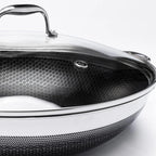CAÇAROLA WOK EM AÇO INOX 34 CM HIVE