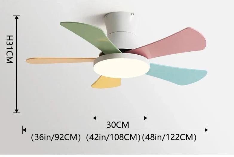 ZenithBreeze Kids - Ventilador de Teto Infantil com iluminação