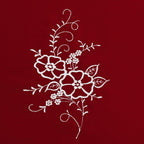 Lençol Casal Queen 3 Peças Fronhas Bordadas Com Lese Vermelho