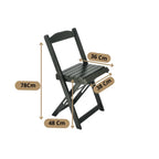 Kit Loja Para Casa - Mesa Dobrável de Madeira Maciça Envernizada com 4 Cadeiras - Design Elegante e Prático!