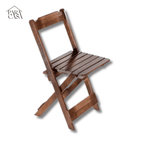 Kit Loja Para Casa - Mesa Dobrável de Madeira Maciça Envernizada com 4 Cadeiras - Design Elegante e Prático!