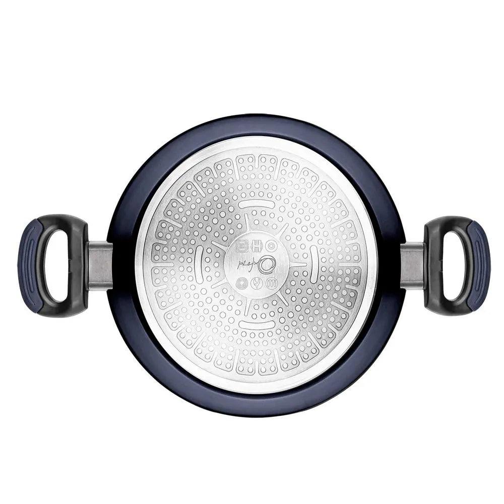 CAÇAROLA ANTIADERENTE PARA INDUÇÃO 28 CM EVERYDAY AZUL