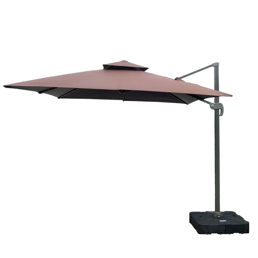 [MEGA PROMOÇÃO] Ombrelone Parnaso Guarda Sol Gold Led Alumínio 3,0 x 3,0 C/ Base em 100 L