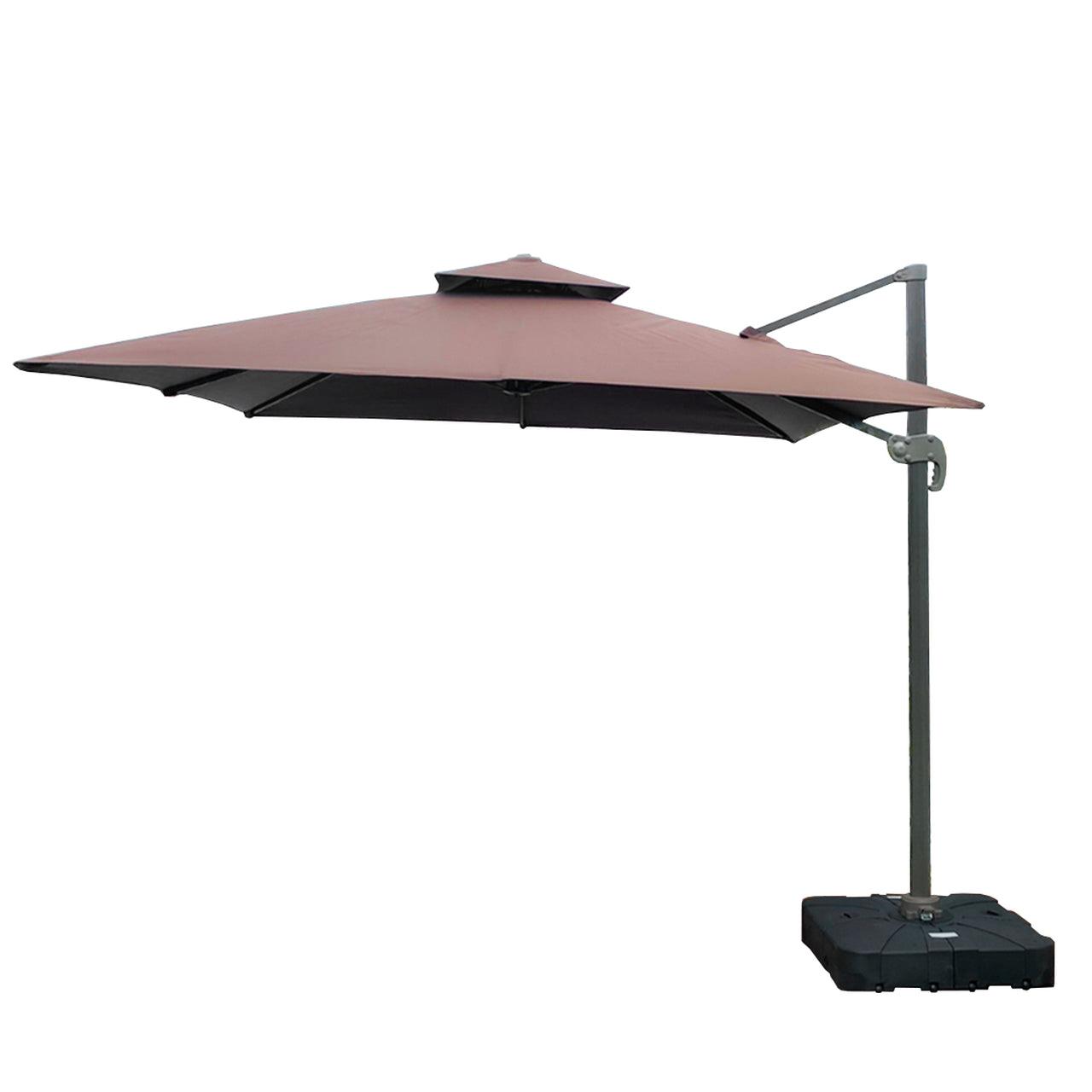 [MEGA PROMOÇÃO] Ombrelone Parnaso Guarda Sol Gold Led Alumínio 3,0 x 3,0 C/ Base em 100 L