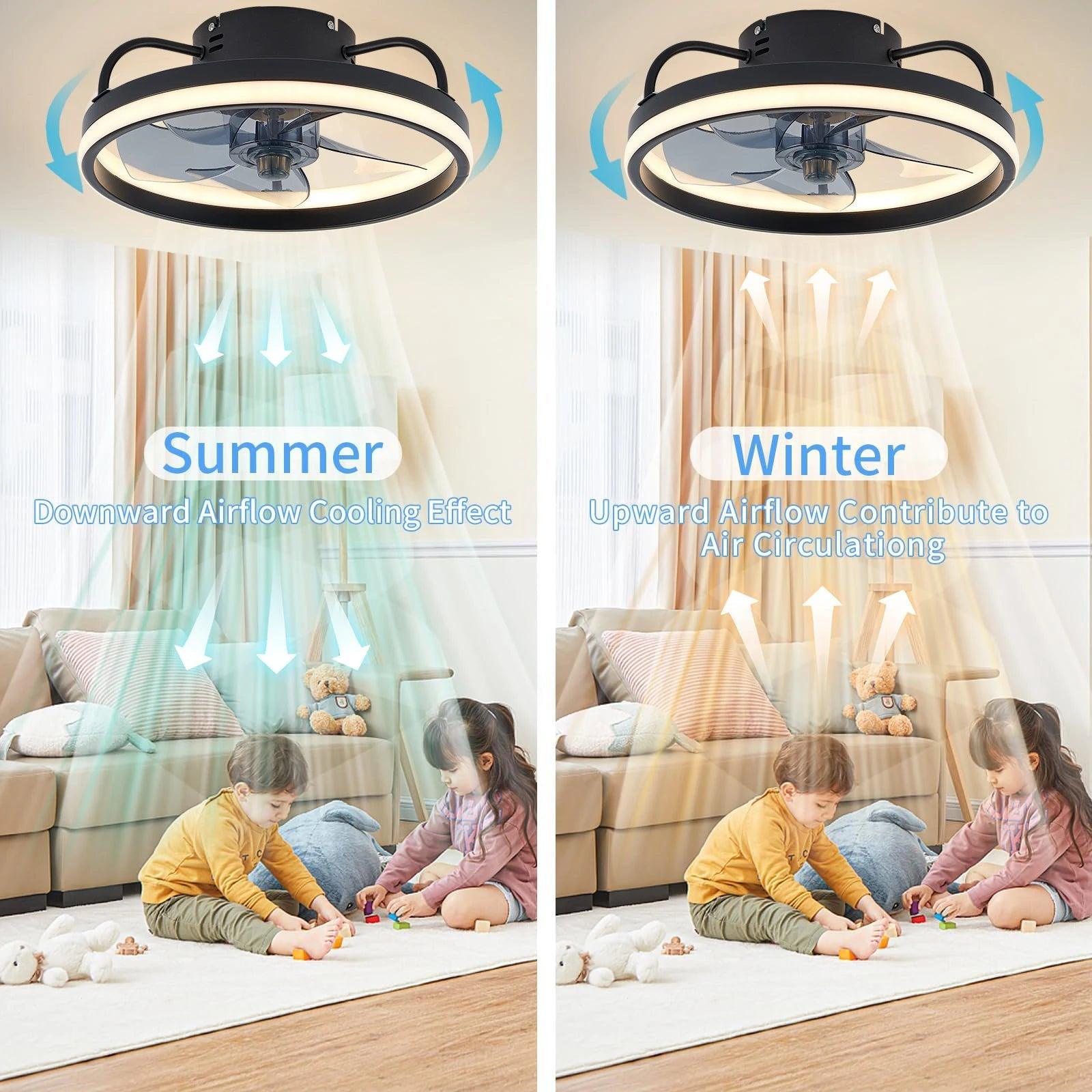 Ventilador de teto portátil com iluminação  - Ventiluz Elegance