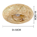 Luminária com Ventilador de teto moderno em Bambu - ZenithBreeze - Bambu Breeze Edition