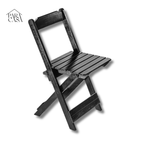 Kit Loja Para Casa - Mesa Dobrável de Madeira Maciça Envernizada com 4 Cadeiras - Design Elegante e Prático!