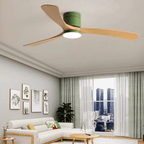 Ventilador de teto moderno com Iluminação e Controle Remoto - ZenithBreeze X2