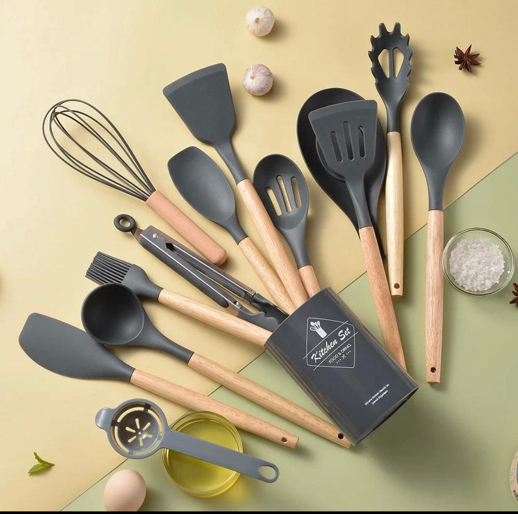 Panelas Antiaderentes Ceramic Premium  Vanilla + Kit Utensílios em Silicone - Apenas para Hoje, Celebre Conosco o Aniversário da Loja!