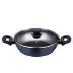 CAÇAROLA RASA ANTIADERENTE PARA INDUÇÃO 28 CM EVERYDAY AZUL