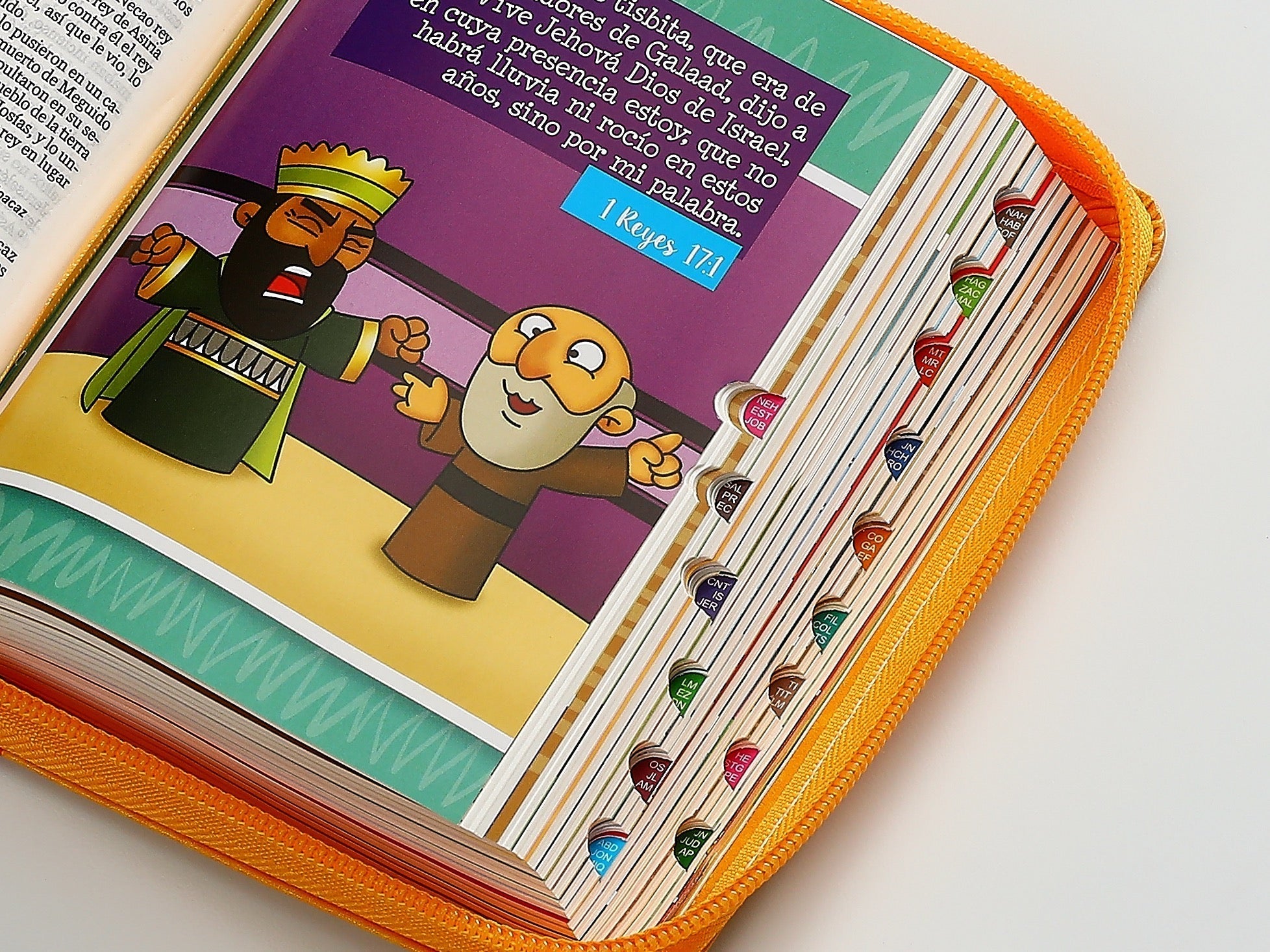 Biblia RVR60 Mi gran viaje bolsillo naranja cierre y indice