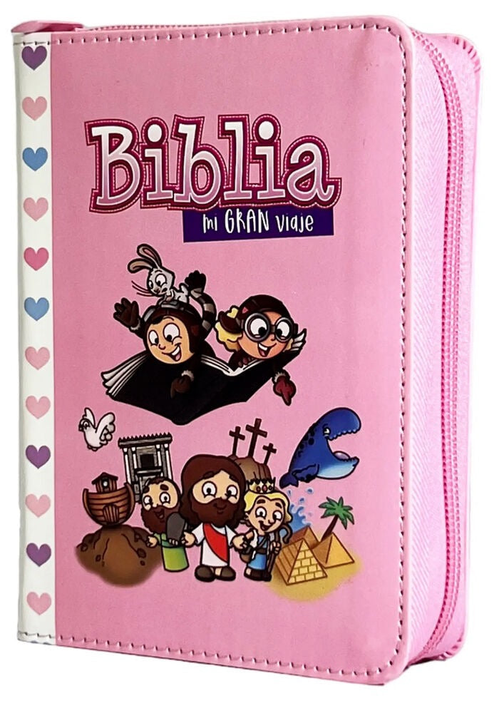 Biblia RVR60 Para Niños Cierre rosa