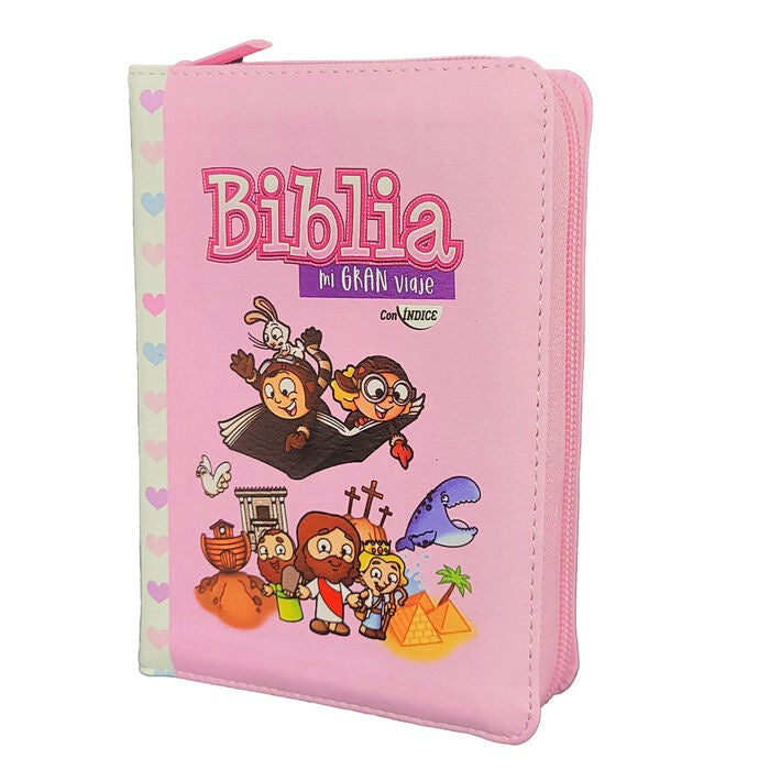 Biblia RVR60 Mi gran viaje rosa cierre indice