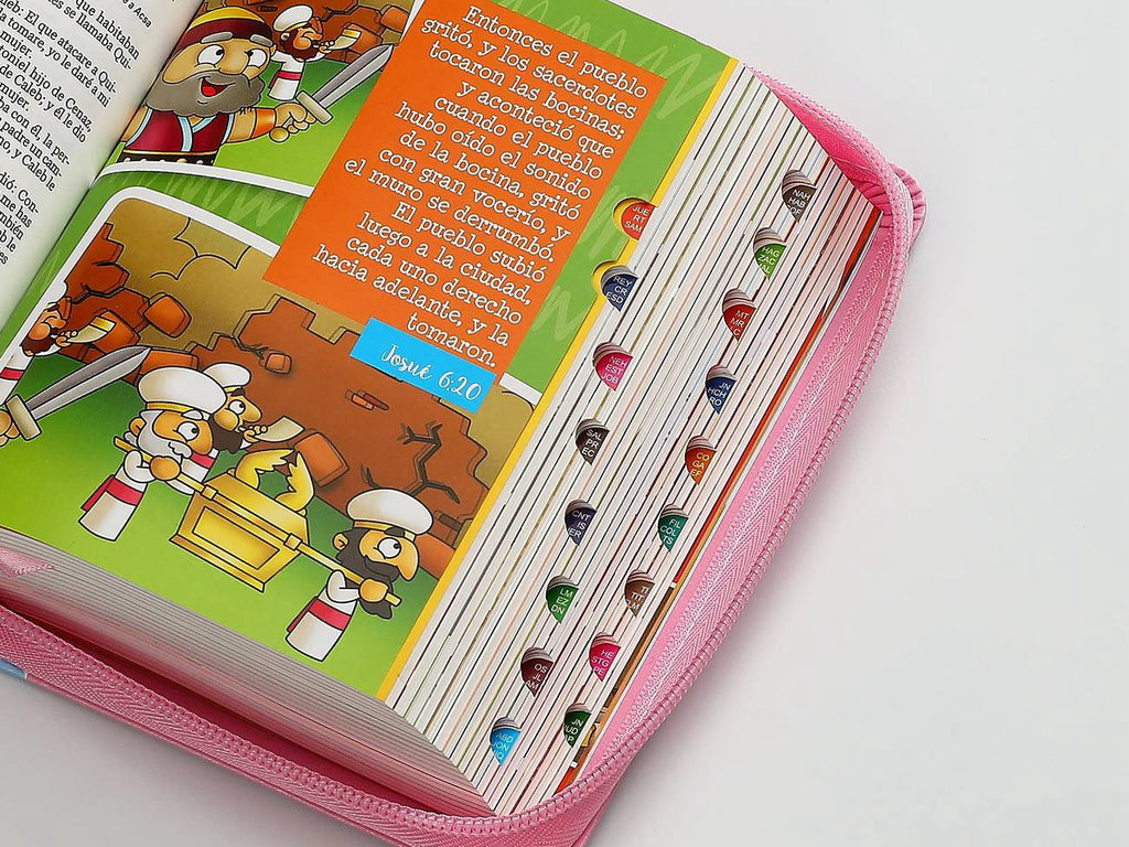 Biblia RVR60 Mi gran viaje rosa cierre indice