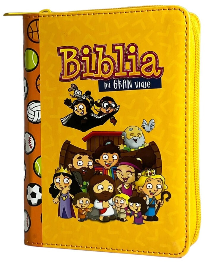 Biblia RVR60 Mi gran viaje bolsillo con cierre naranja
