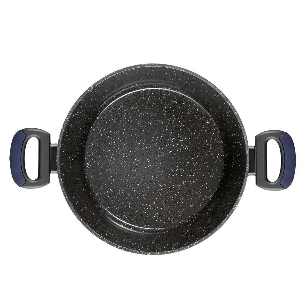 CAÇAROLA RASA ANTIADERENTE PARA INDUÇÃO 28 CM EVERYDAY AZUL