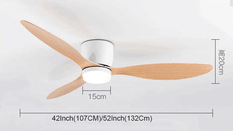 Ventilador de teto moderno com controle remoto - ZenithBreeze
