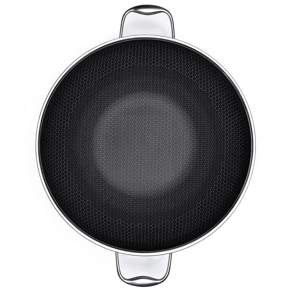 CAÇAROLA WOK EM AÇO INOX 34 CM HIVE