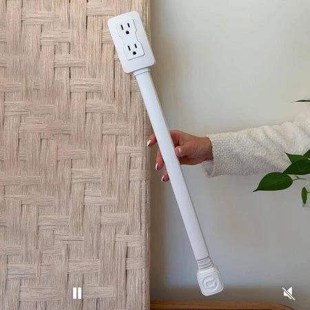 Extensor de Tomada Elétrica com USB e Adaptador Rotativo