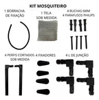 Tela Para Janela Mosquiteiro Kit Completo 150x100 Sob Medida