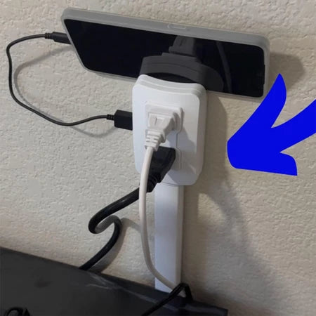 Extensor de Tomada Elétrica com USB e Adaptador Rotativo