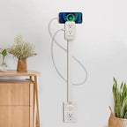 Extensor de Tomada Elétrica com USB e Adaptador Rotativo